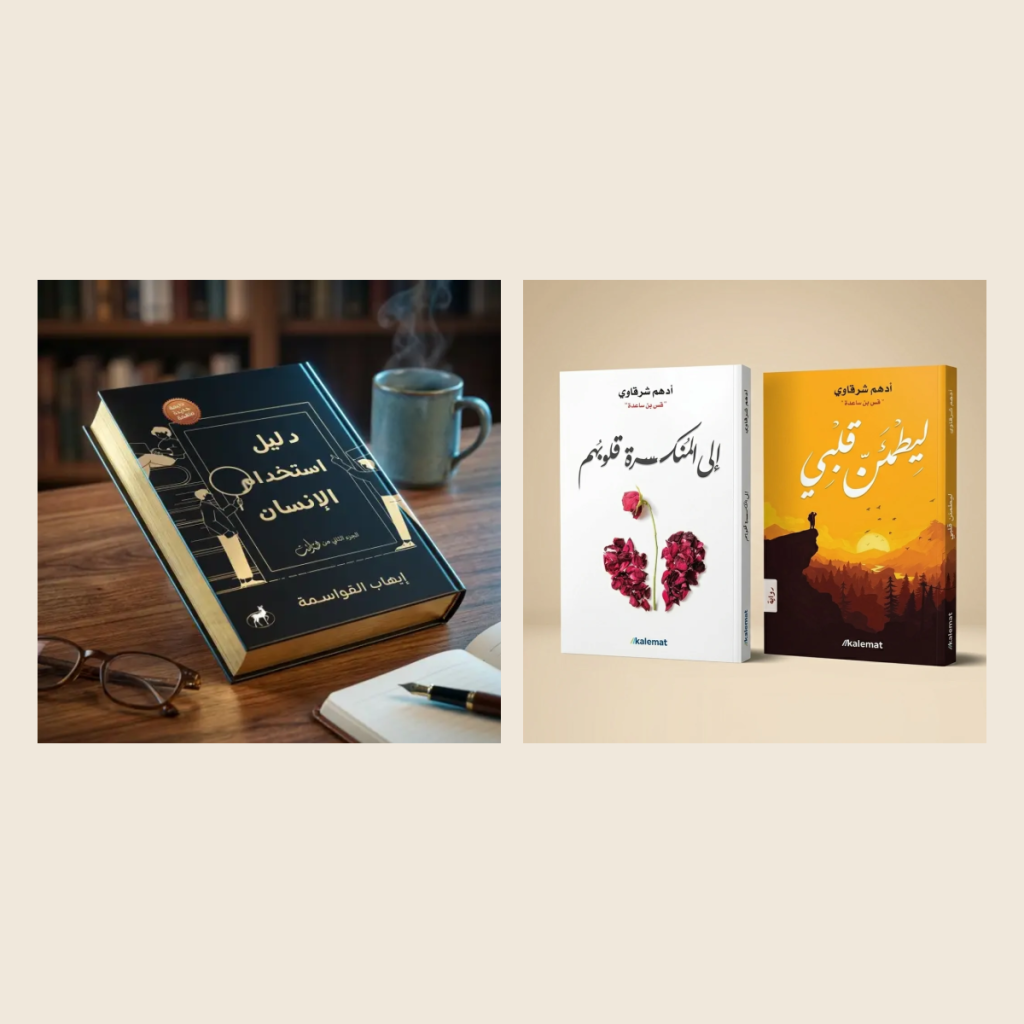 دليل استخدام الإنسان + ثنائية أدهم شرقاوي (إلى المنكسرة قلوبهم + ليطمئن قلبي) — 3 كتب